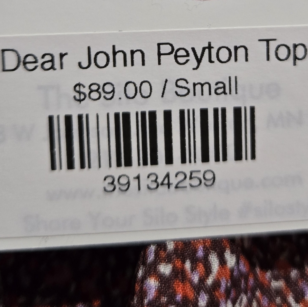 Dear John Peyton Top Floral NWT - Picture 5 of 8